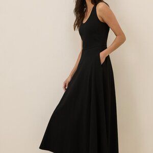 NWOT Pact Fit & Flare Open Back Maxi Dress